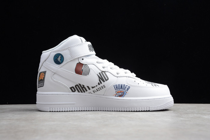 S*p*e x nba x air force 1 mid 07 white aq8017-100